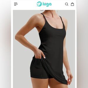 Black Shapewear Slip Dress w Built-In Shorts Size S Smoothing Camisole NWOT